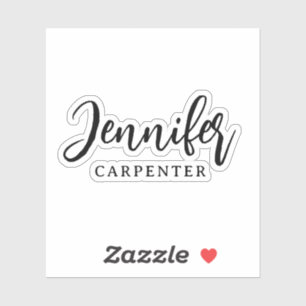 Professional elegant modern minimalist add name sticker