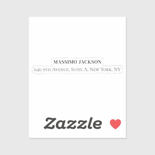 Professional elegant modern minimalist add name sticker (Sheet)