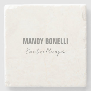 Professional elegant modern minimalist add name stone coaster