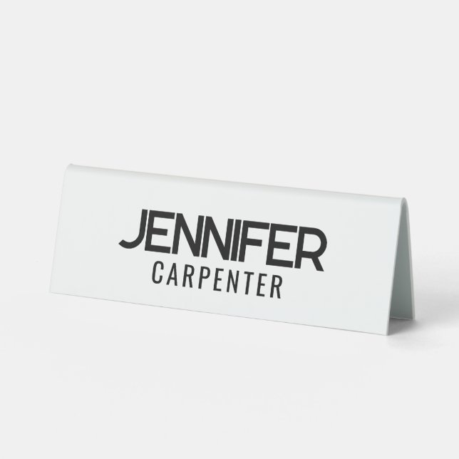 Professional elegant modern minimalist add name table tent (Front)