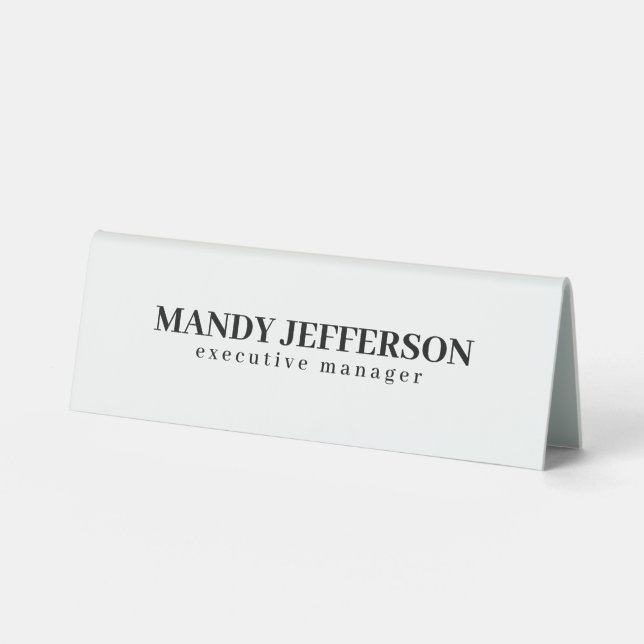 Professional elegant modern minimalist add name table tent (Front)