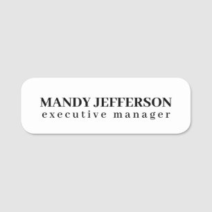 Professional elegant modern minimalist add name tag