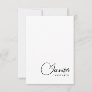 Professional elegant modern minimalist add name thank you card