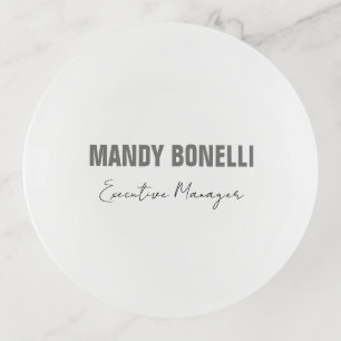 Professional elegant modern minimalist add name trinket tray