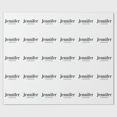 Professional elegant modern minimalist add name wrapping paper