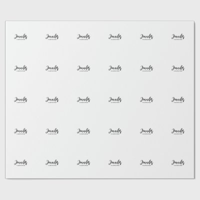 Professional elegant modern minimalist add name wrapping paper