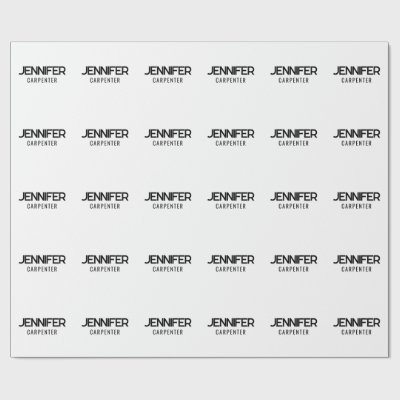 Professional elegant modern minimalist add name wrapping paper