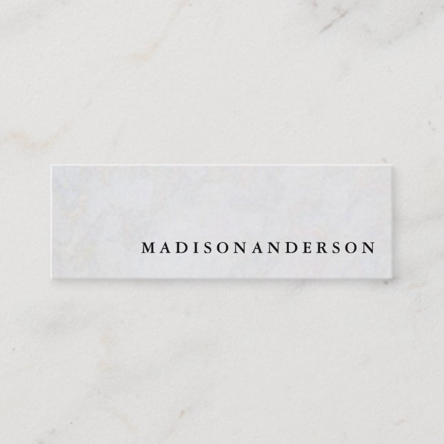 Professional Elegant Modern Minimalist Customized Mini Business Card (Front)