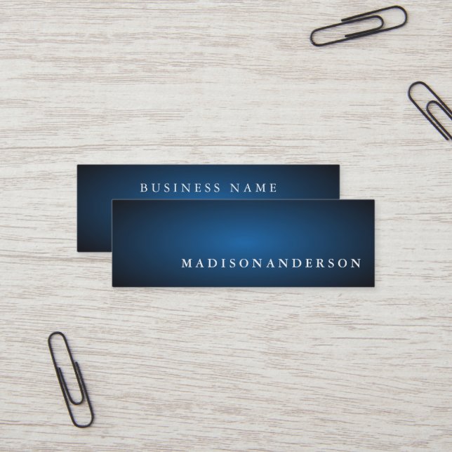 Professional Elegant Modern Minimalist Customized Mini Business Card (Front/Back In Situ)
