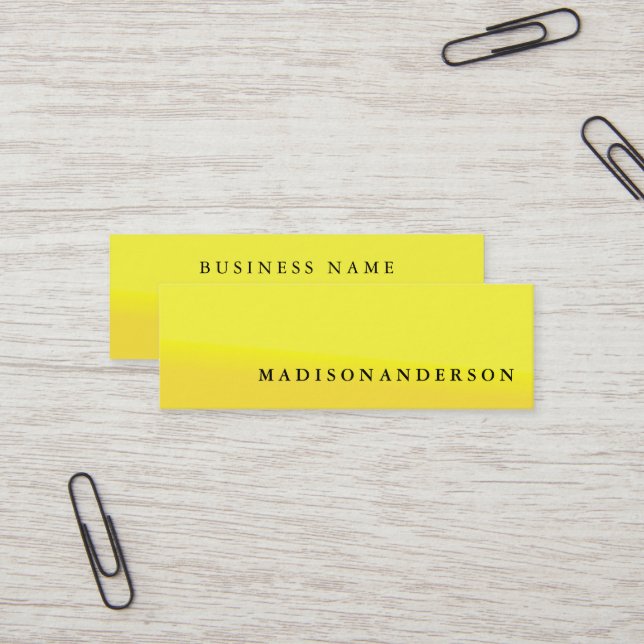 Professional Elegant Modern Minimalist Customized Mini Business Card (Front/Back In Situ)
