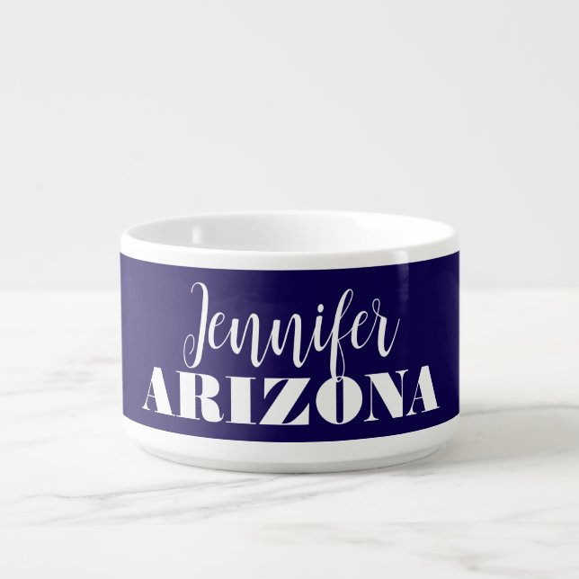 Professional elegant modern minimalist dark blue bowl (Center)