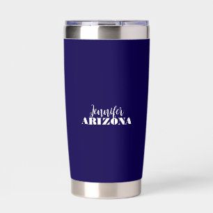 Professional elegant modern minimalist dark blue insulated tumbler