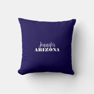 Professional elegant modern minimalist dark blue throw pillow