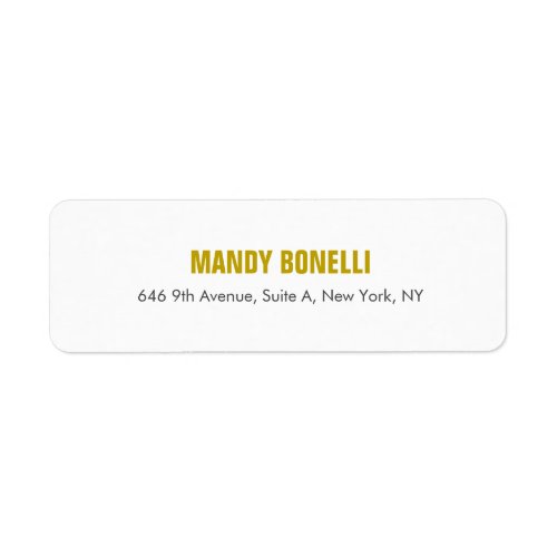 Professional elegant modern minimalist gold color label