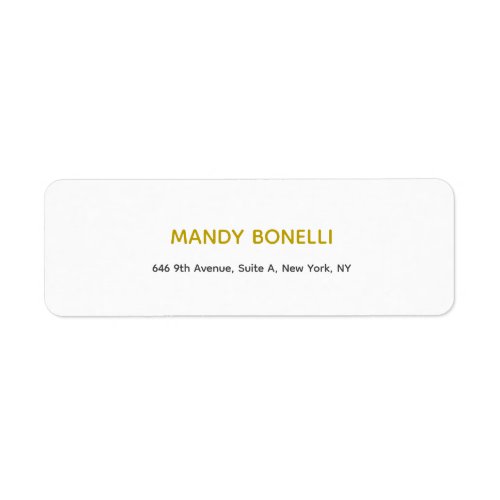 Professional elegant modern minimalist gold color label