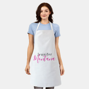 Professional elegant modern minimalist name apron