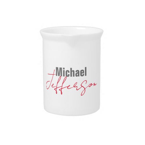 Professional elegant modern minimalist name beverage pitcher