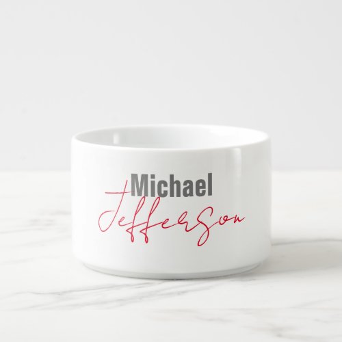 Professional elegant modern minimalist name bowl