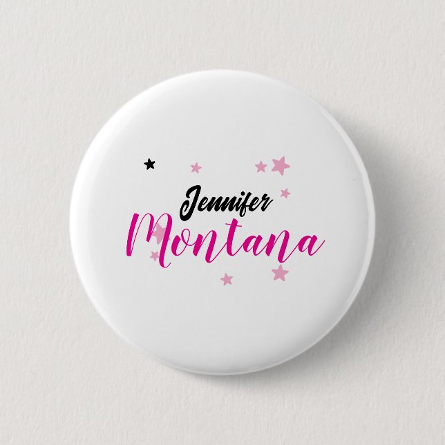 Professional elegant modern minimalist name button (Front)
