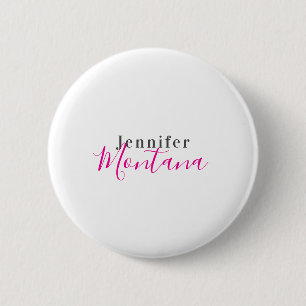 Professional elegant modern minimalist name button