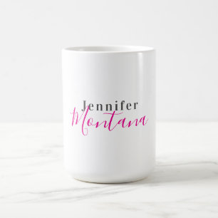 Professional elegant modern minimalist name coffee mug