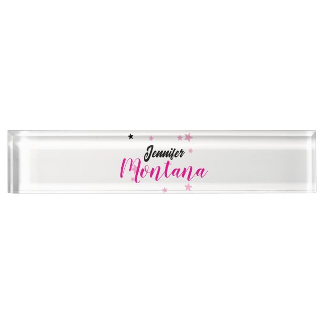 Professional elegant modern minimalist name desk name plate (Front)