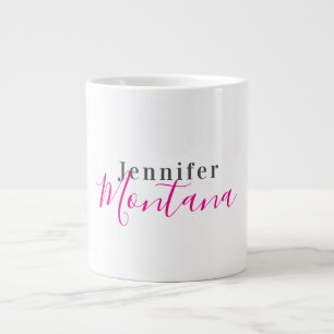 Professional elegant modern minimalist name giant coffee mug