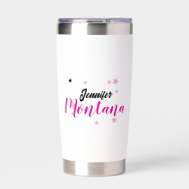 Professional elegant modern minimalist name insulated tumbler (Front)
