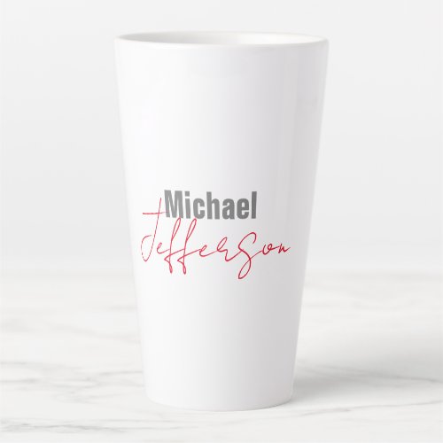 Professional elegant modern minimalist name latte mug