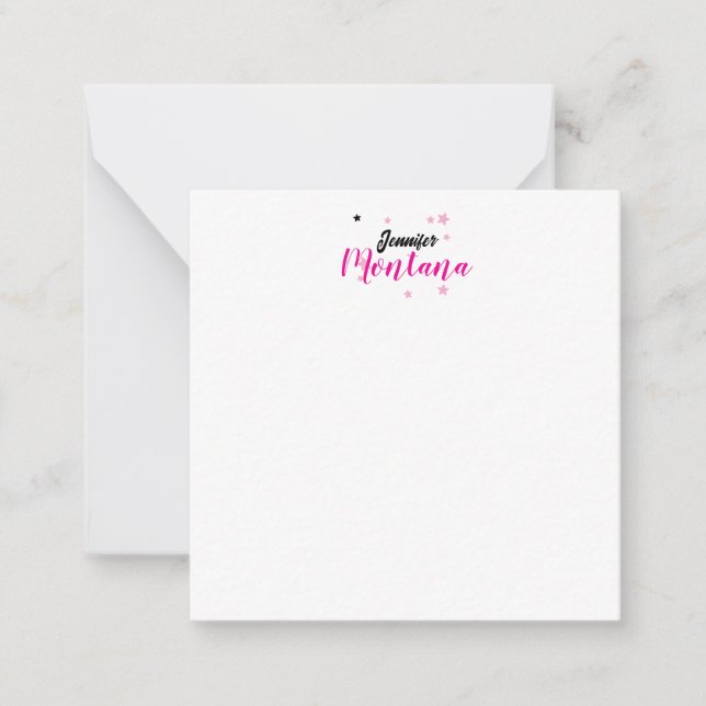 Professional elegant modern minimalist name note card (Front)