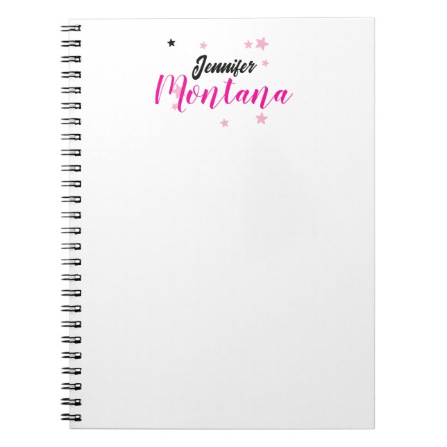 Professional elegant modern minimalist name notebook (Front)