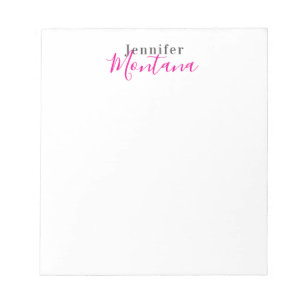 Professional elegant modern minimalist name notepad