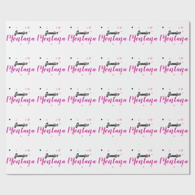 Professional elegant modern minimalist name wrapping paper (Flat)
