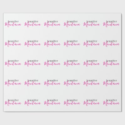 Professional elegant modern minimalist name wrapping paper