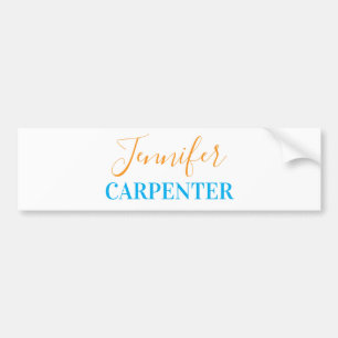 Professional elegant modern minimalist plain bumper sticker