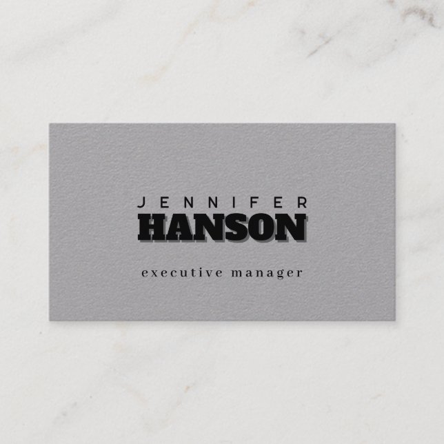 Professional elegant modern minimalist plain business card (Front)