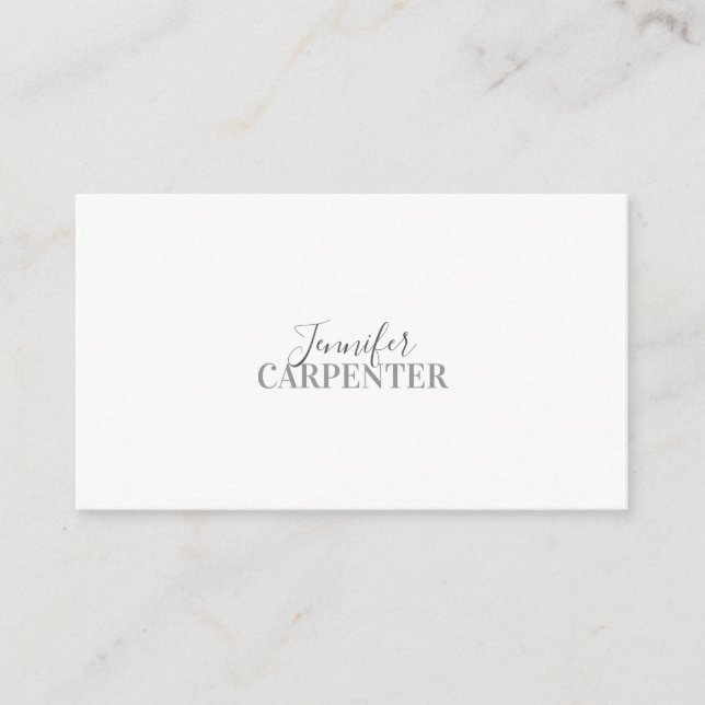 Professional elegant modern minimalist plain enclosure card (Front)