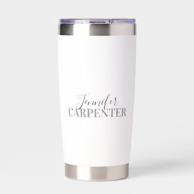 Professional elegant modern minimalist plain insulated tumbler (Front)