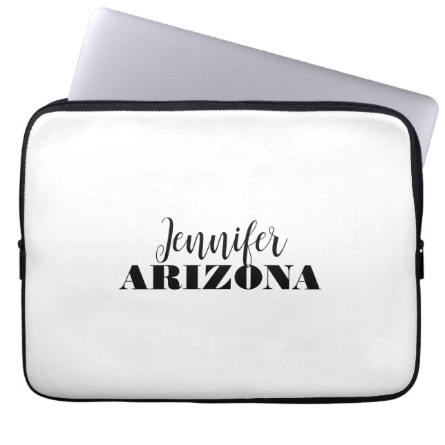 Professional elegant modern minimalist plain laptop sleeve (Front)