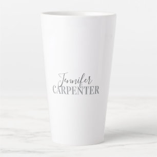 Professional elegant modern minimalist plain latte mug