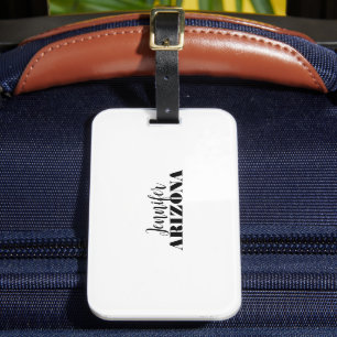 Professional elegant modern minimalist plain luggage tag