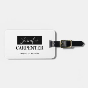 Professional elegant modern minimalist plain  luggage tag