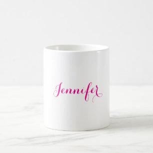 Professional elegant modern minimalist plain name coffee mug