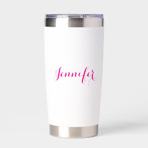 Professional elegant modern minimalist plain name insulated tumbler