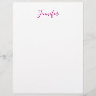 Professional elegant modern minimalist plain name letterhead