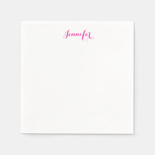 Professional elegant modern minimalist plain name napkins