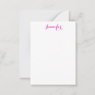 Professional elegant modern minimalist plain name note card