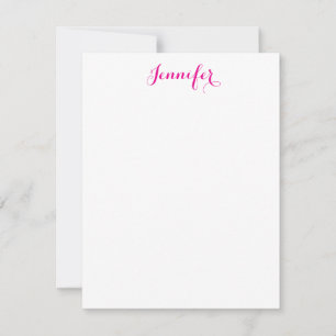 Professional elegant modern minimalist plain name note card
