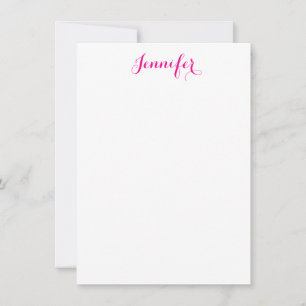 Professional elegant modern minimalist plain name note card
