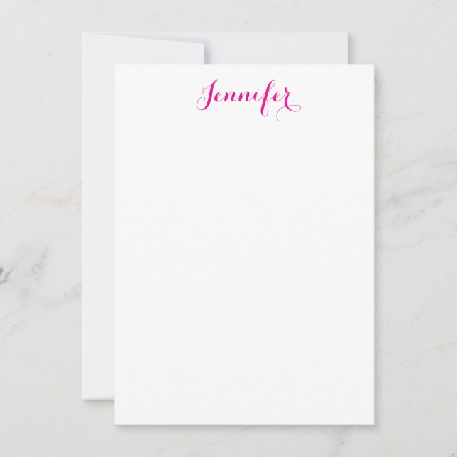 Professional elegant modern minimalist plain name note card (Front)